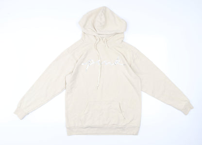 Victoria's Secret PINK Women’s Beige Sequin Logo Hoodie XS