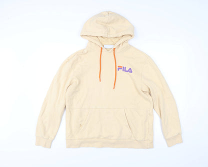 Mens UK Size S FILA Beige Pullover Hoodie