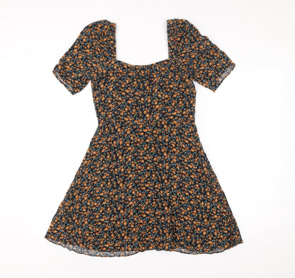 Urban Outfitters Women’s Multicoloured XS Floral Puff Sleeve A-Line Dress