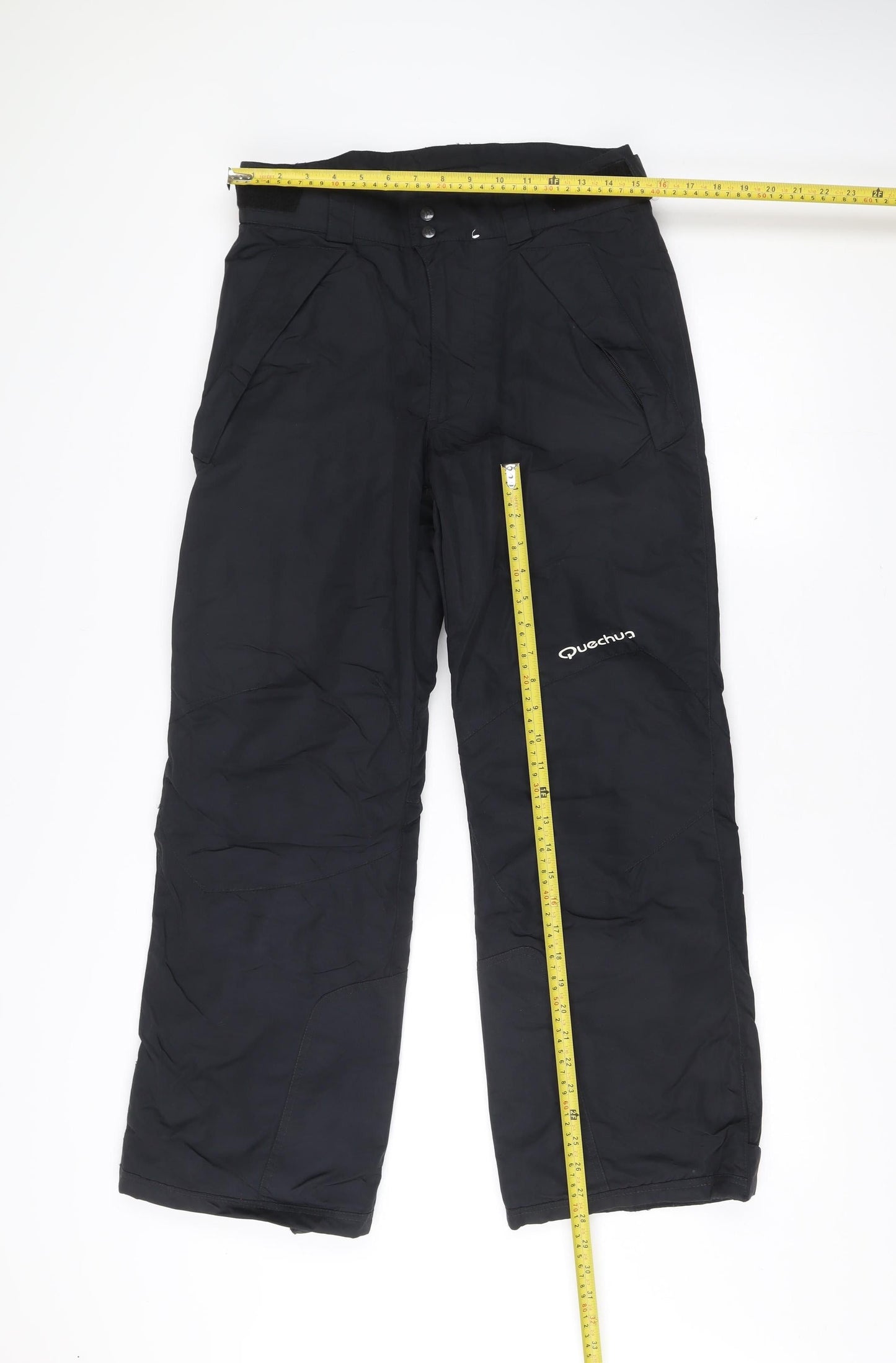 Quechua Men's Black XS Snow Pants Waterproof Winter Ski Trousers