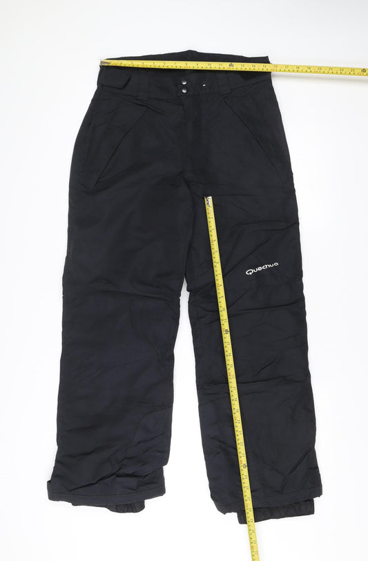 Quechua Mens Black L Snow Pants Insulated Waterproof Trousers