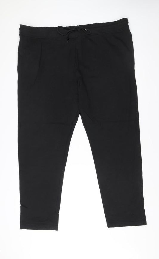 Marks and Spencer Men's Black 3XL Regular Jogger Trousers