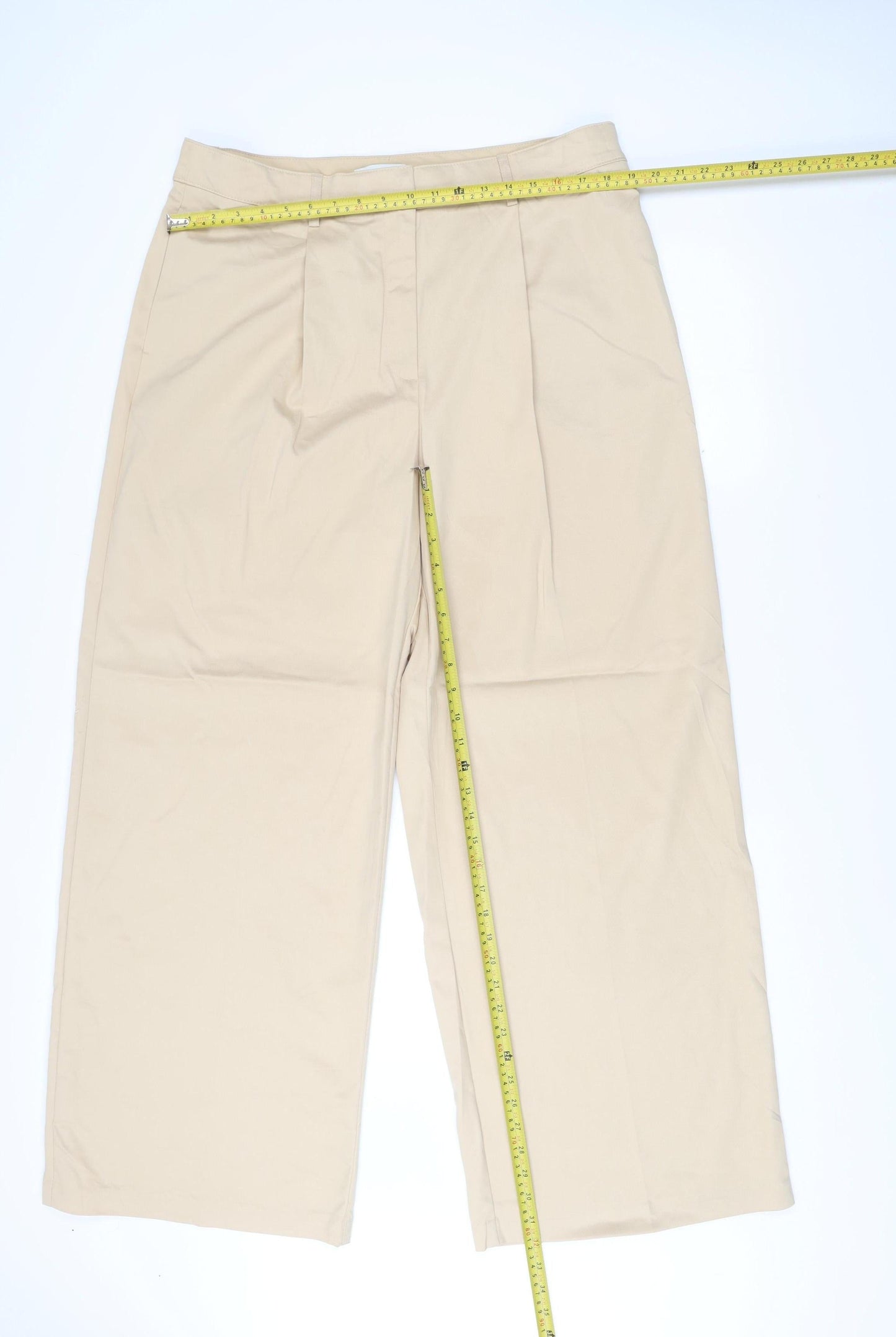 Womens UK Size 18 Marks and Spencer Regular Fit Chino Beige Trousers