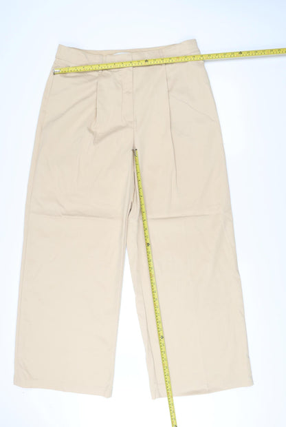Womens UK Size 18 Marks and Spencer Regular Fit Chino Beige Trousers
