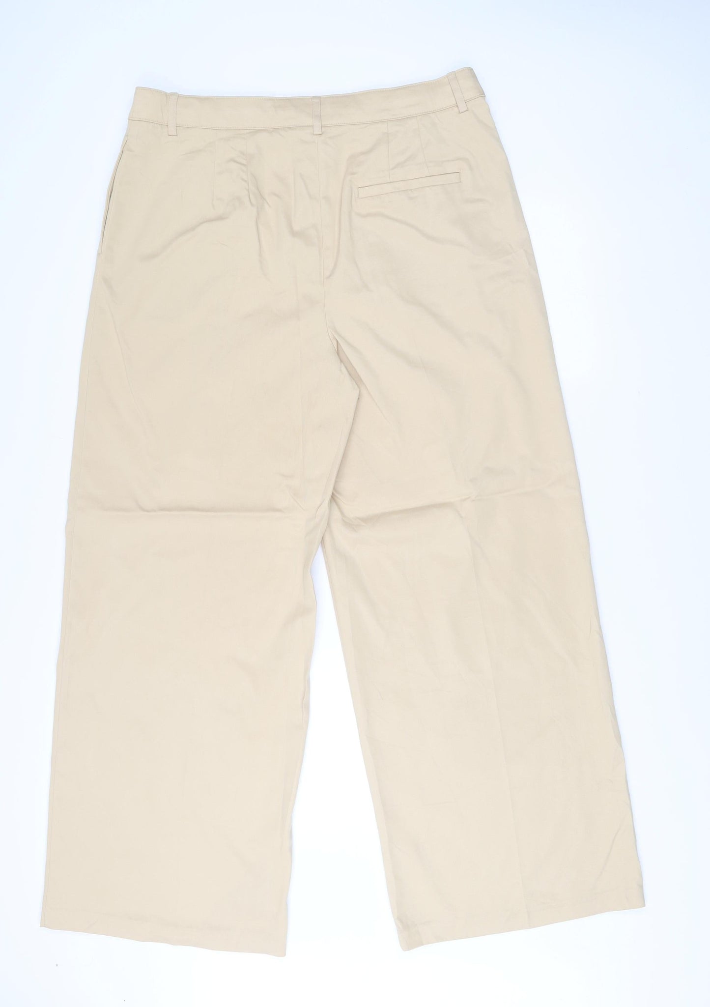 Womens UK Size 18 Marks and Spencer Regular Fit Chino Beige Trousers
