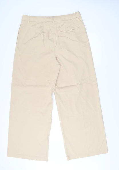 Womens UK Size 18 Marks and Spencer Regular Fit Chino Beige Trousers