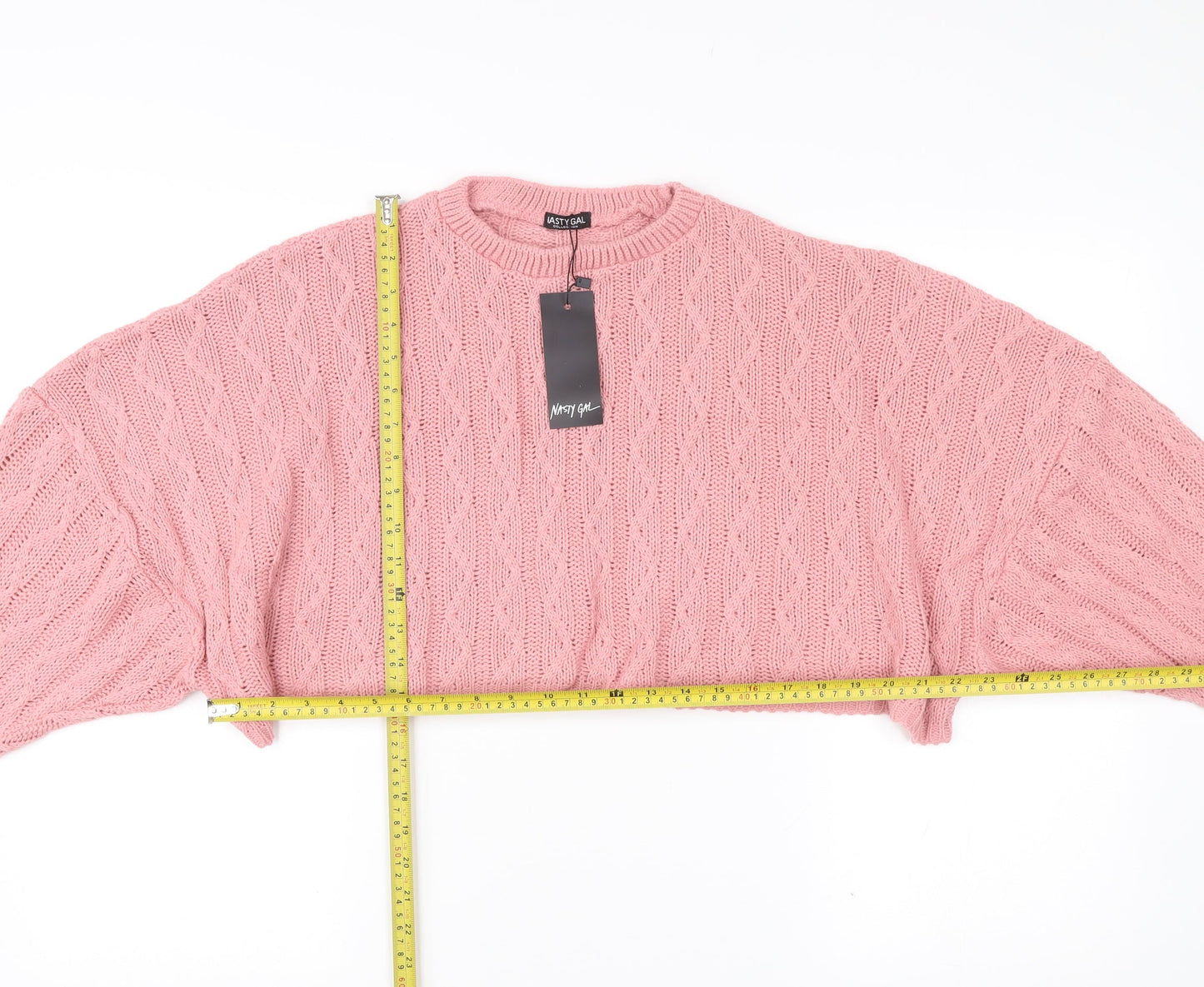 Womens UK Size 14 Nasty Gal Pink Pullover Jumper
