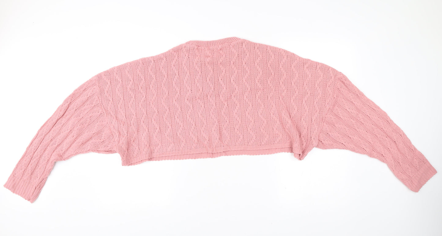Womens UK Size 14 Nasty Gal Pink Pullover Jumper