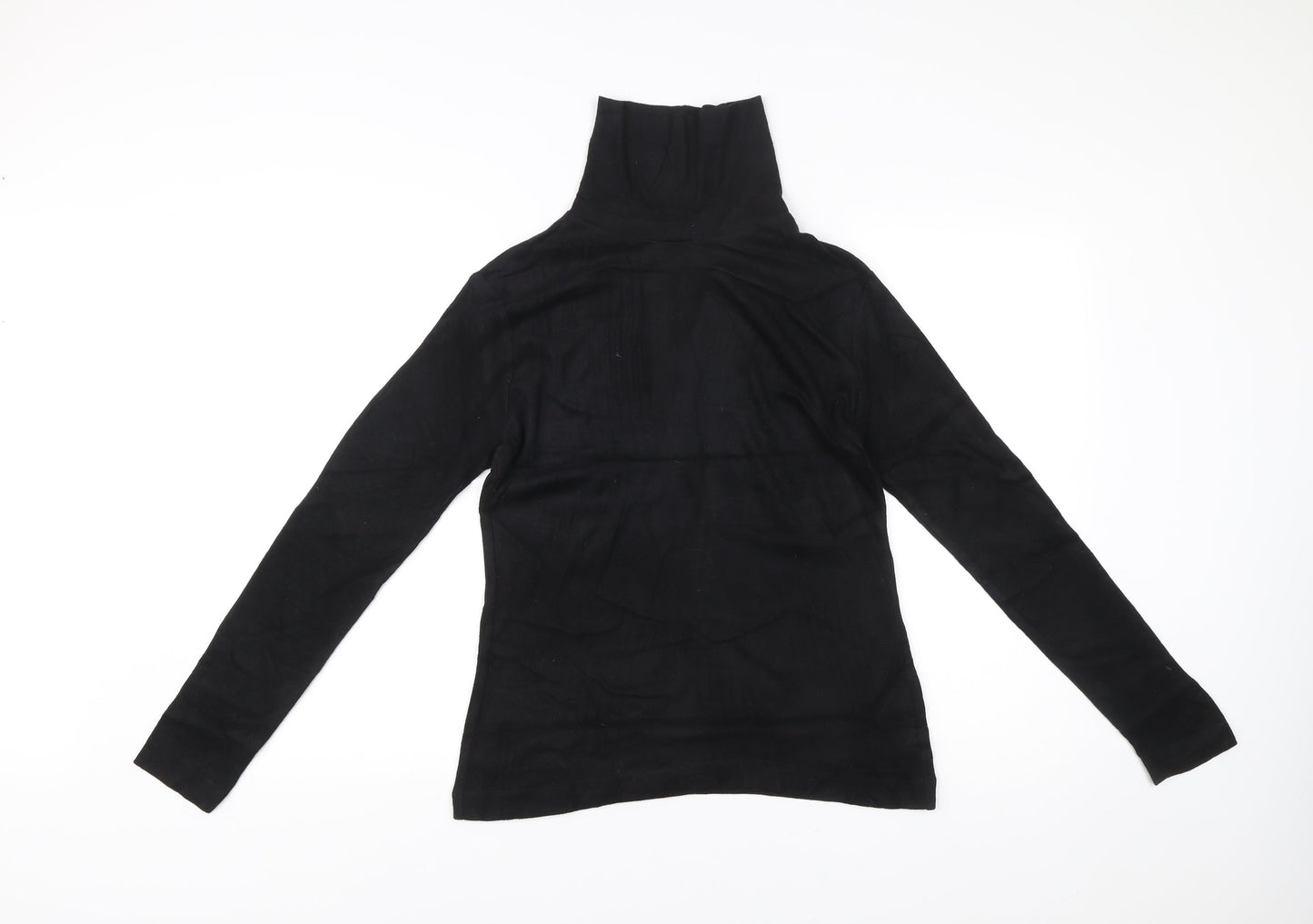 Uniqlo Men’s Black Roll Neck Pullover Jumper L Slim Fit