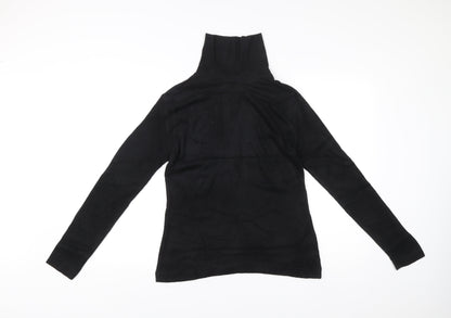 Uniqlo Men’s Black Roll Neck Pullover Jumper L Slim Fit