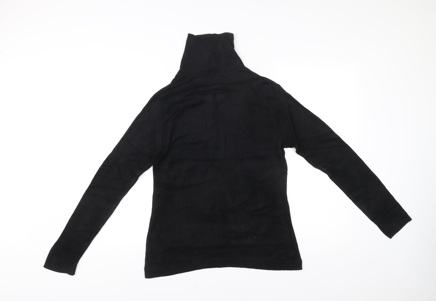 Uniqlo Men’s Black Roll Neck Pullover Jumper L Slim Fit