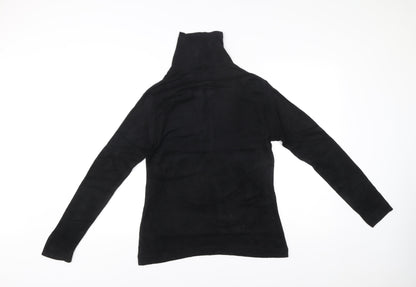 Uniqlo Men’s Black Roll Neck Pullover Jumper L Slim Fit