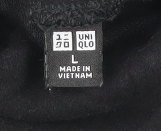 Uniqlo Men’s Black Roll Neck Pullover Jumper L Slim Fit