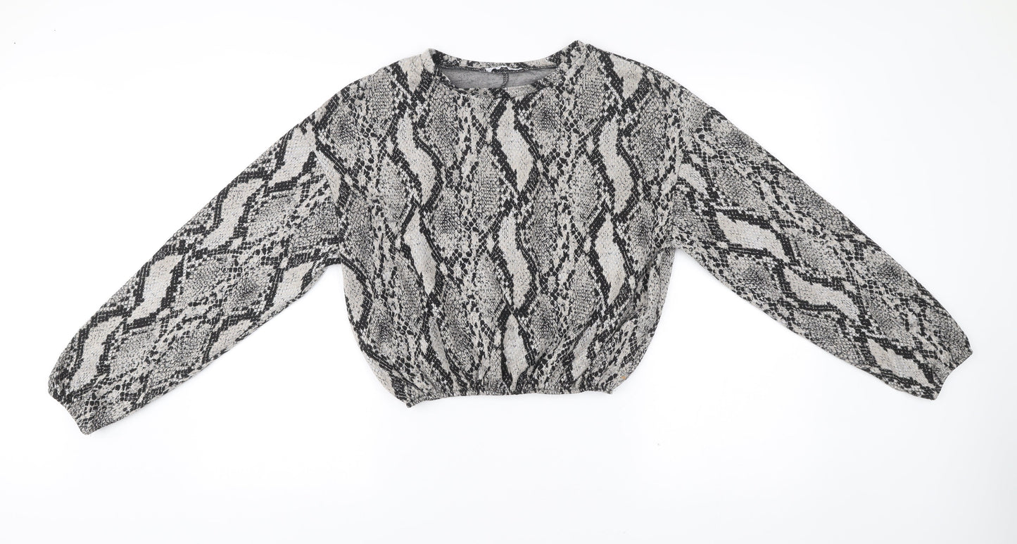 Zara Women’s Multicoloured Snake Print Pullover Sweatshirt Size S