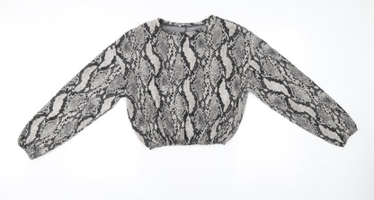 Zara Women’s Multicoloured Snake Print Pullover Sweatshirt Size S