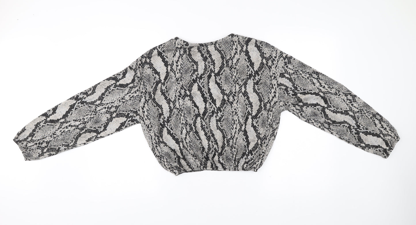 Zara Women’s Multicoloured Snake Print Pullover Sweatshirt Size S