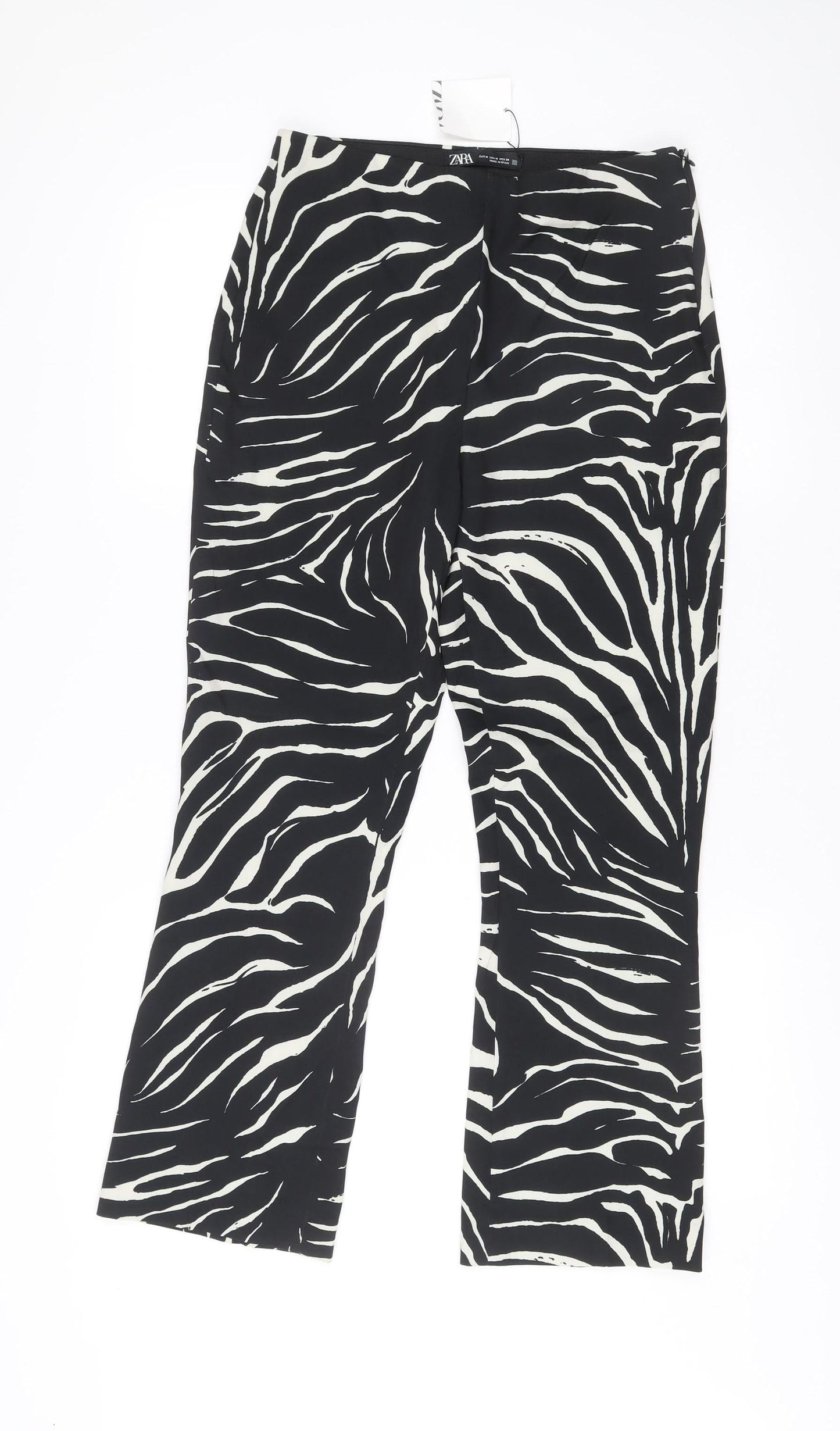 Womens UK Size M Zara Slim Fit CasualParty/CocktailTravel Black Trousers