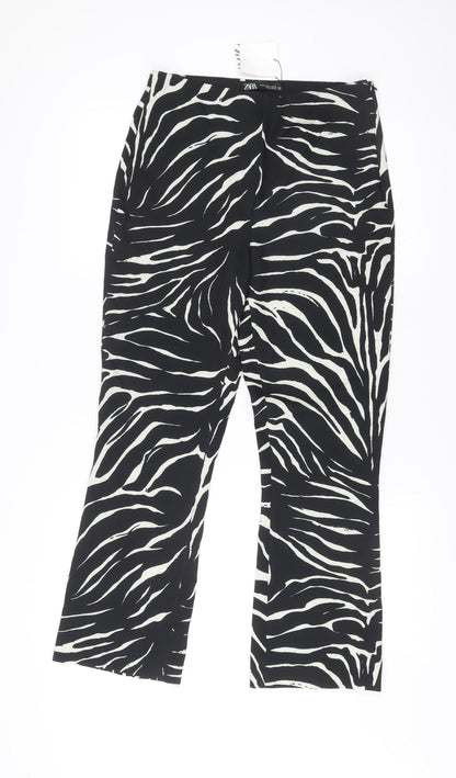Womens UK Size M Zara Slim Fit CasualParty/CocktailTravel Black Trousers
