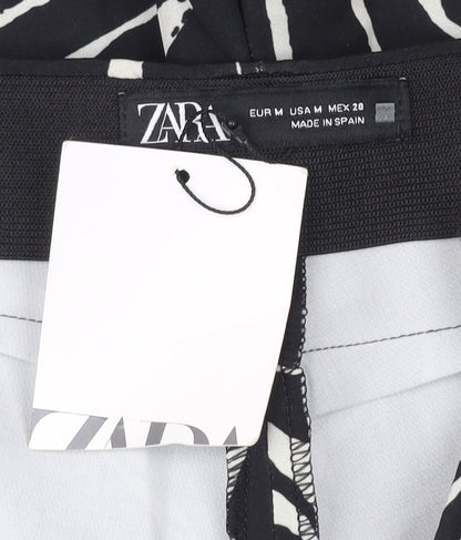 Womens UK Size M Zara Slim Fit CasualParty/CocktailTravel Black Trousers