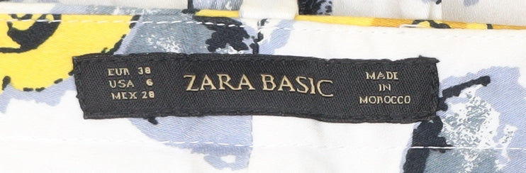 Womens UK Size 10 Zara Slim Fit Chino Multicoloured Trousers