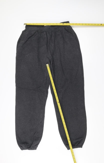 Lands' End Mens Grey M Sweatpants Joggers Cotton Blend Fleece