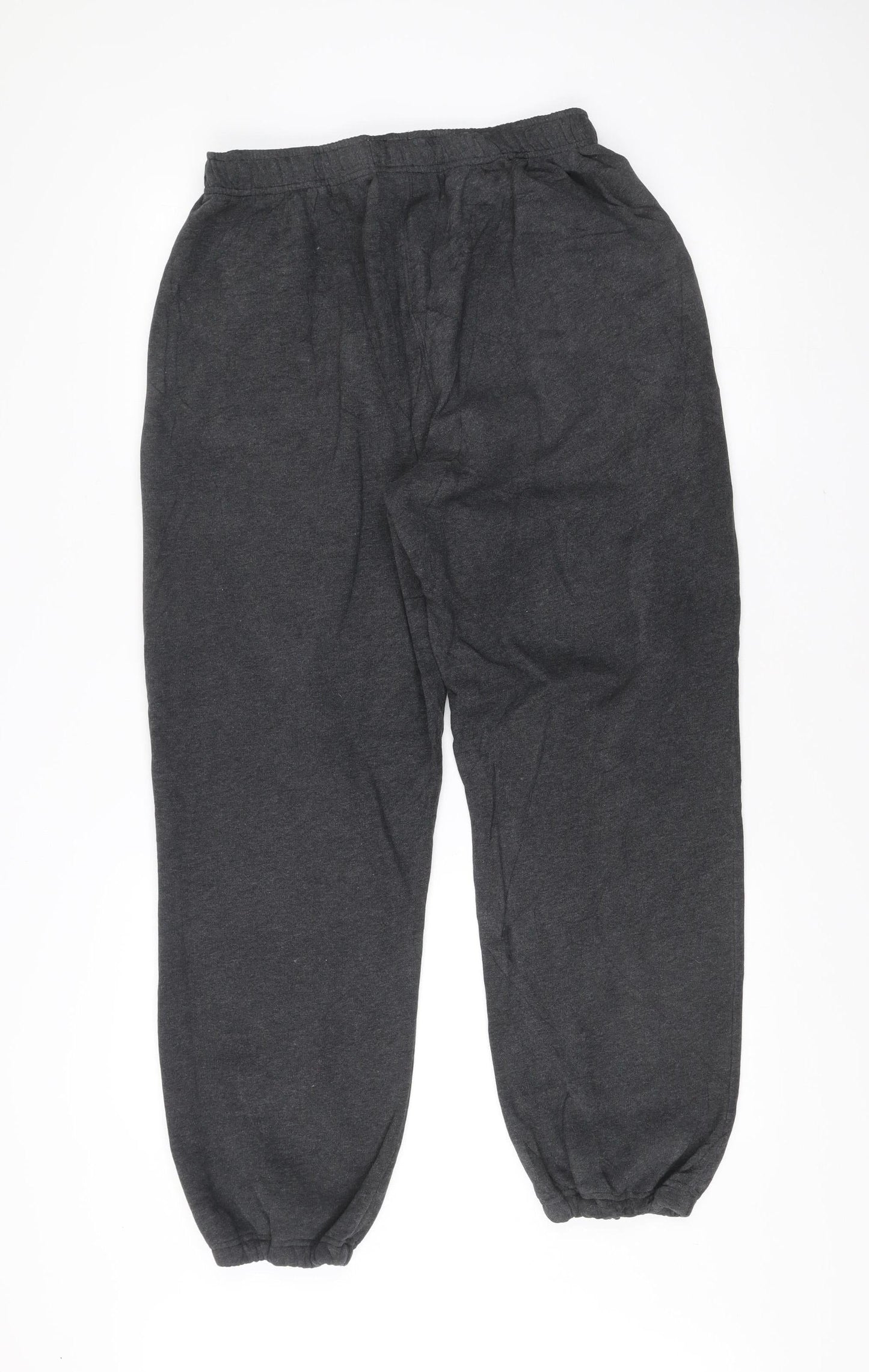 Lands' End Mens Grey M Sweatpants Joggers Cotton Blend Fleece