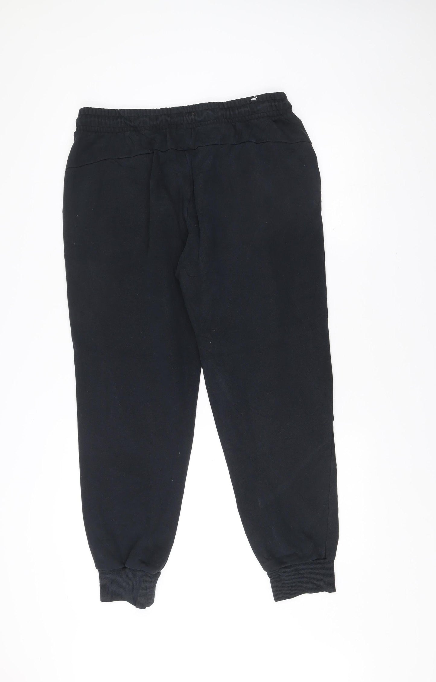 Puma Mens Black L Jogger Sweatpants Elastic Waist Pockets