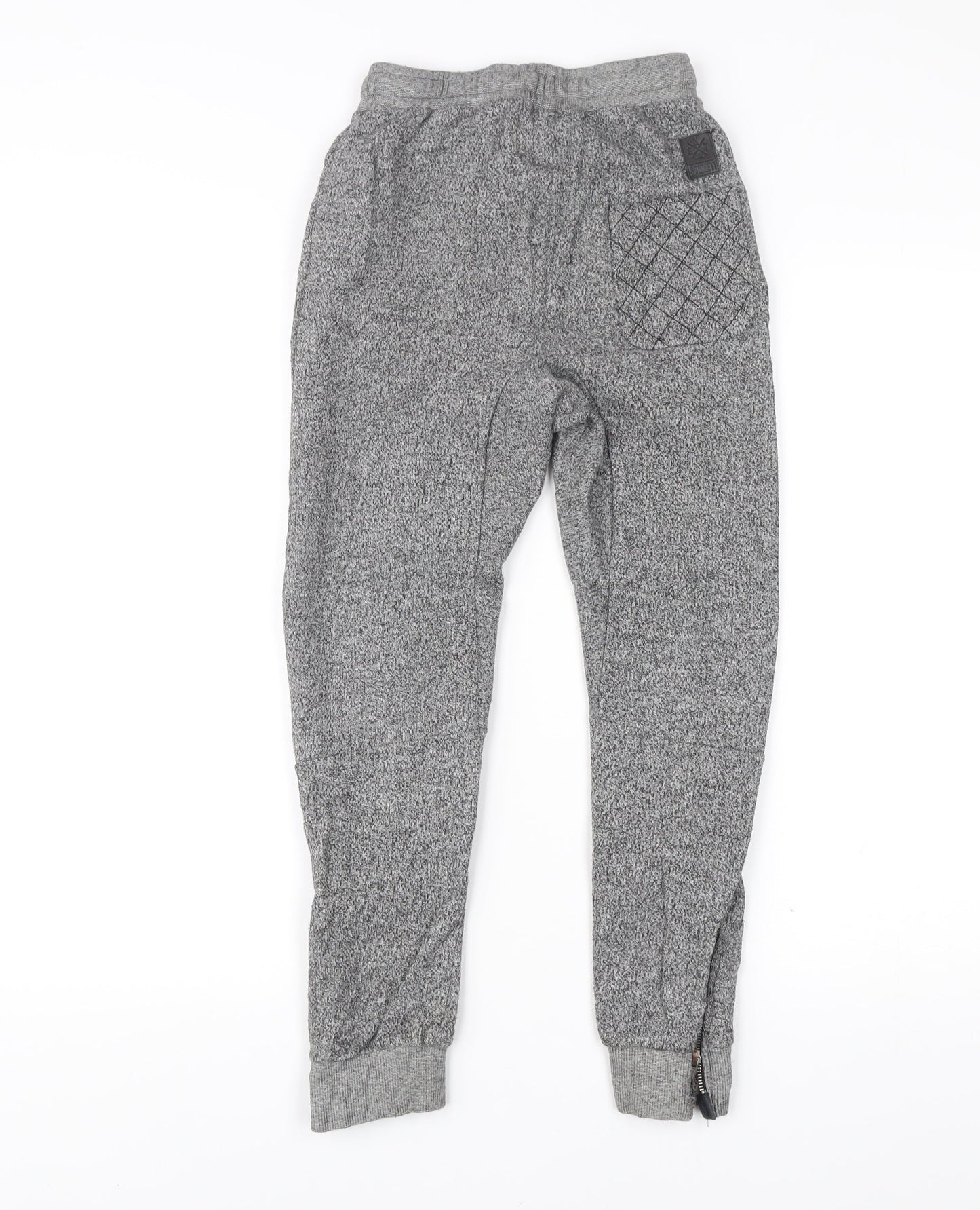 Sonneti Boys Grey Jogger Trousers 10-12 Years Cotton Blend Elastic Waist