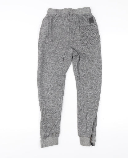 Sonneti Boys Grey Jogger Trousers 10-12 Years Cotton Blend Elastic Waist
