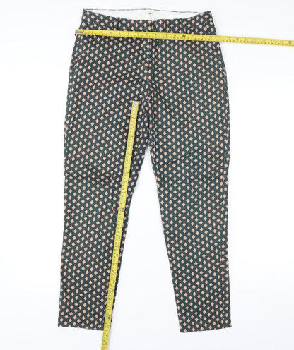 Womens UK Size 10 H&M Slim Fit Chino Green Trousers