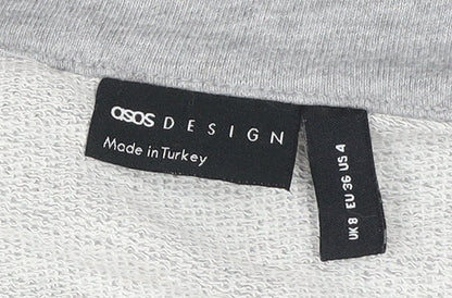 Womens UK Size 8 ASOS DESIGN Grey Pullover Sweatshirt