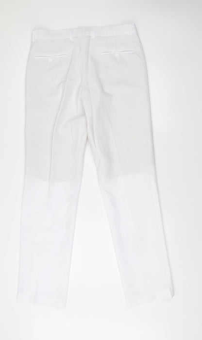 OppoSuits Men's White 40 Dress Pants Formal Trousers Straight Leg