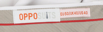 OppoSuits Men's White 40 Dress Pants Formal Trousers Straight Leg