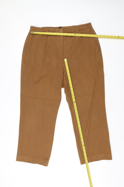 Oscar B Essentials Men’s Brown Chino Trousers Size L 36W 28L