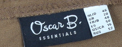 Oscar B Essentials Men’s Brown Chino Trousers Size L 36W 28L