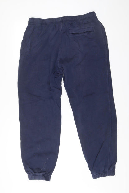 Nike Men's Blue Jogger Sweatpants L Elastic Waist Pockets Activewear