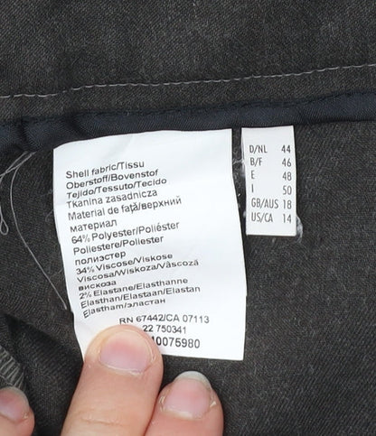 Steilmann Women’s Brown Size 18 Straight Leg Trousers Office Casual