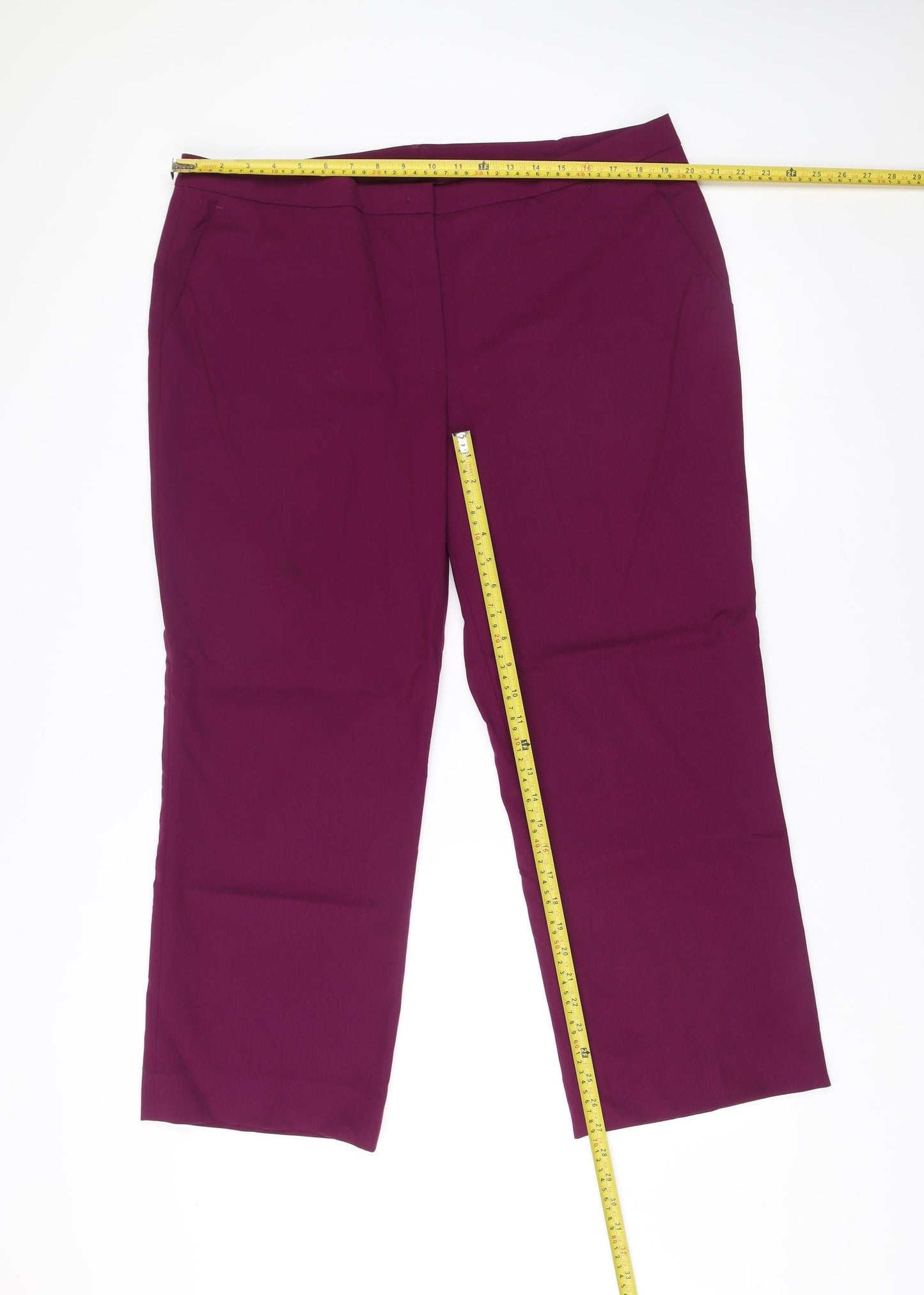 Escada Womens Purple Dress Pants Size 16 Straight Leg Trousers