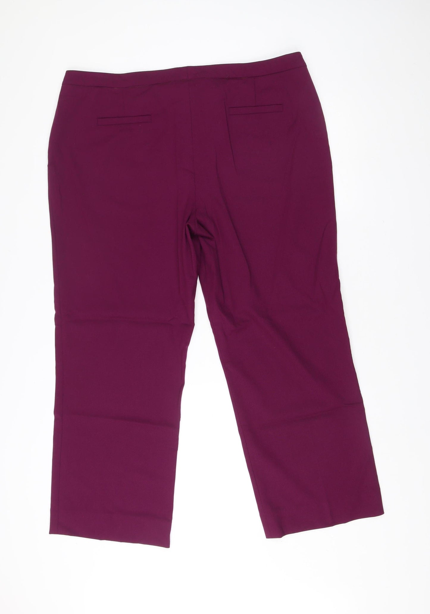 Escada Womens Purple Dress Pants Size 16 Straight Leg Trousers