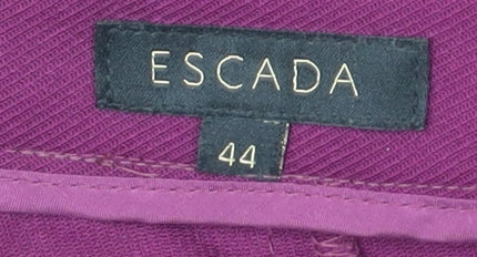 Escada Womens Purple Dress Pants Size 16 Straight Leg Trousers