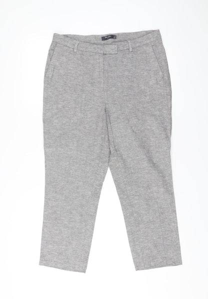 Womens UK Size 14 Marks and Spencer Slim Fit Chino Grey Trousers