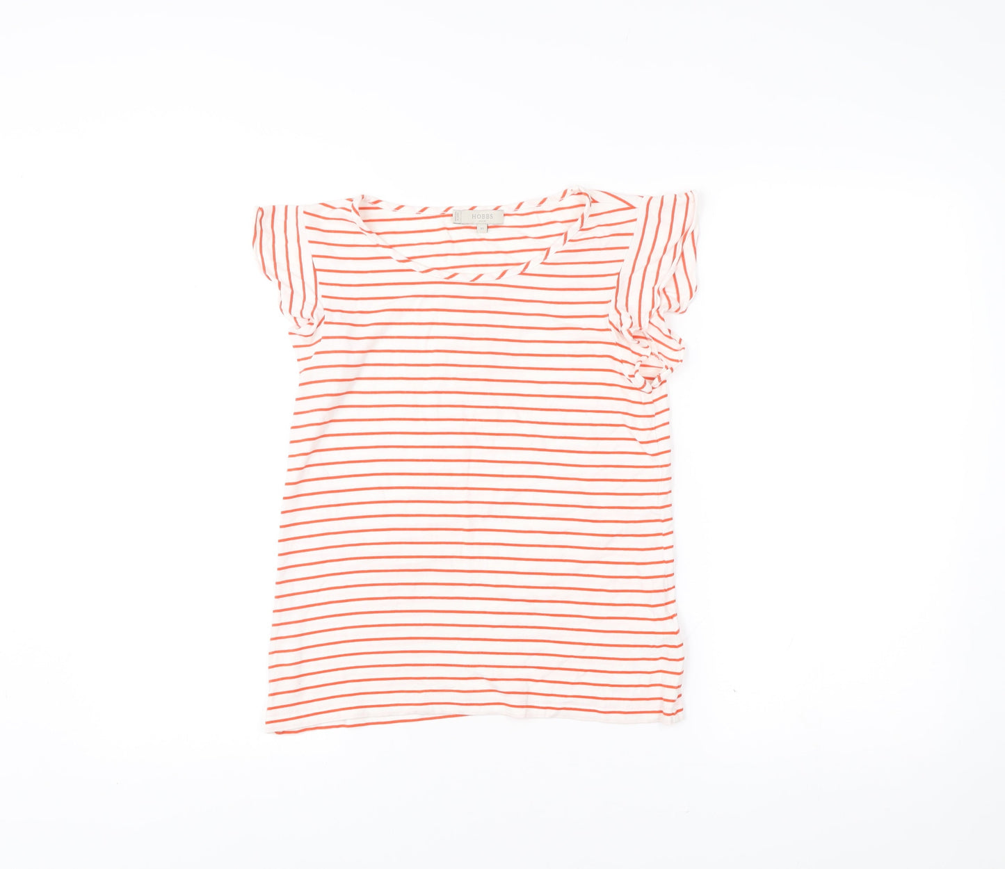 Womens UK Size XS Hobbs White Basic T-Shirt