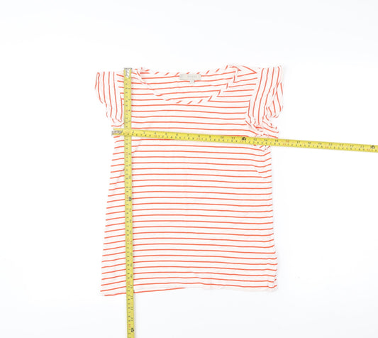 Womens UK Size XS Hobbs White Basic T-Shirt