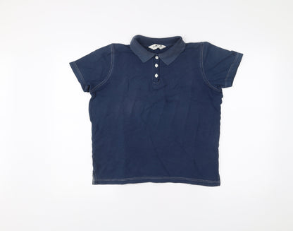 Jumper Men’s Blue Polo Shirt S 100% Cotton Casual Short Sleeve