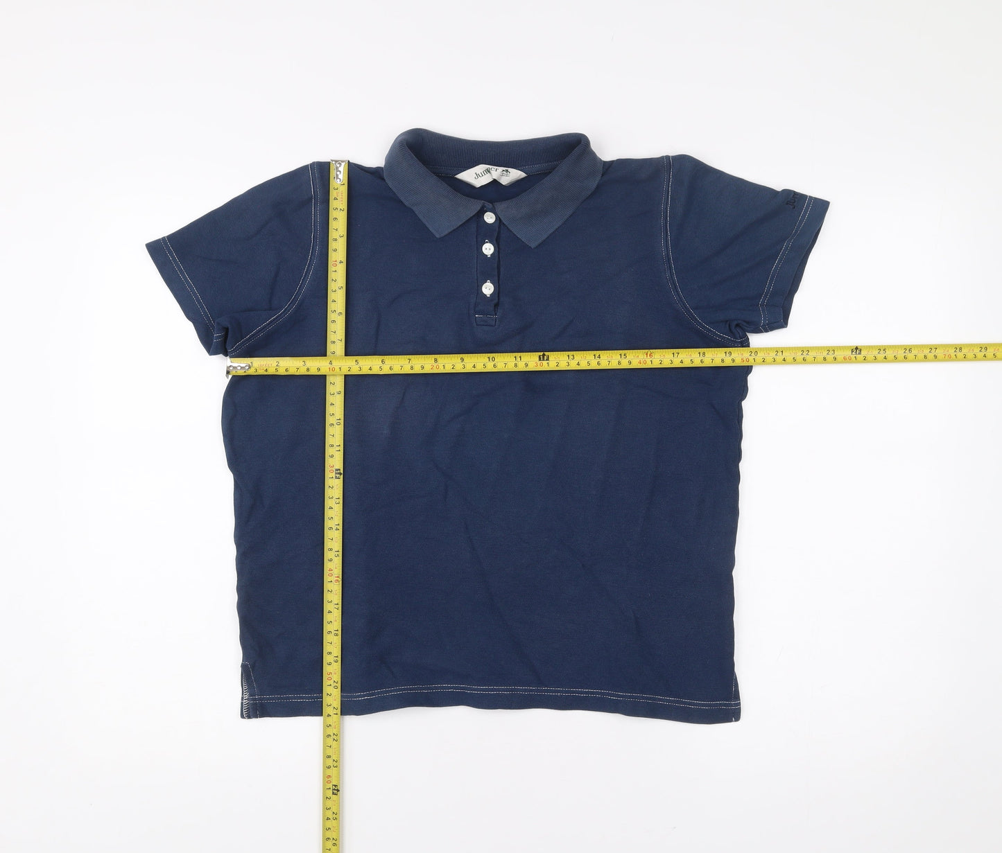 Jumper Men’s Blue Polo Shirt S 100% Cotton Casual Short Sleeve