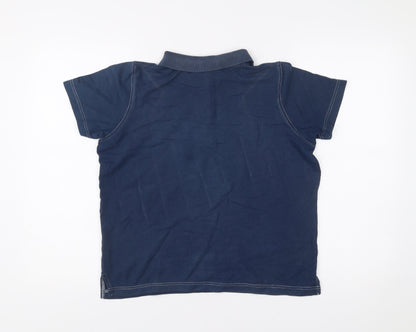 Jumper Men’s Blue Polo Shirt S 100% Cotton Casual Short Sleeve