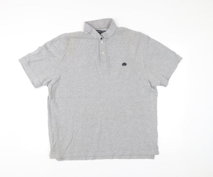 Raging Bull Men's Grey Polo Shirt XL Cotton Blend Casual