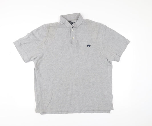 Raging Bull Men's Grey Polo Shirt XL Cotton Blend Casual