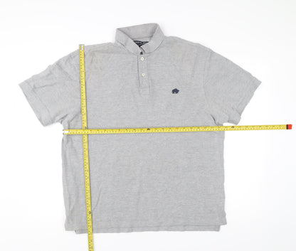 Raging Bull Men's Grey Polo Shirt XL Cotton Blend Casual