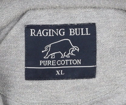 Raging Bull Men's Grey Polo Shirt XL Cotton Blend Casual
